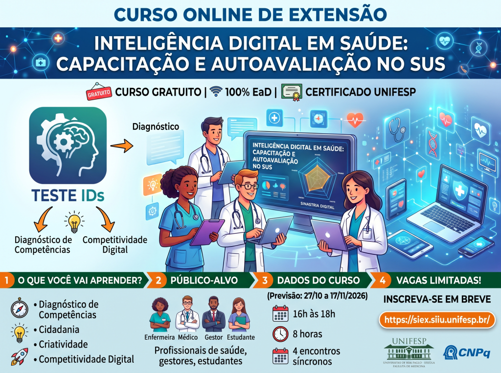 Curso online de extensão sobre inteligência digital em saúde