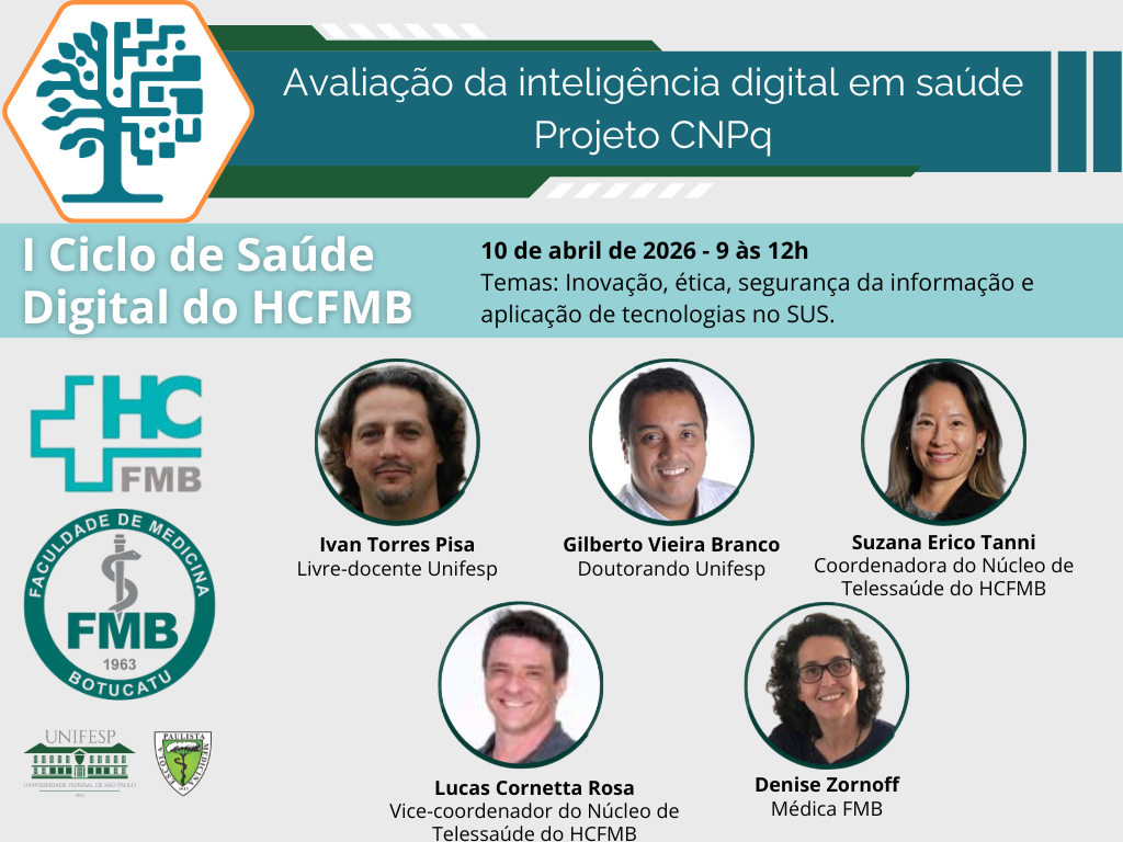 Projeto de Literacia Digital em Saúde será apresentado no I Ciclo de Saúde Digital do HC-FMB/UNESP