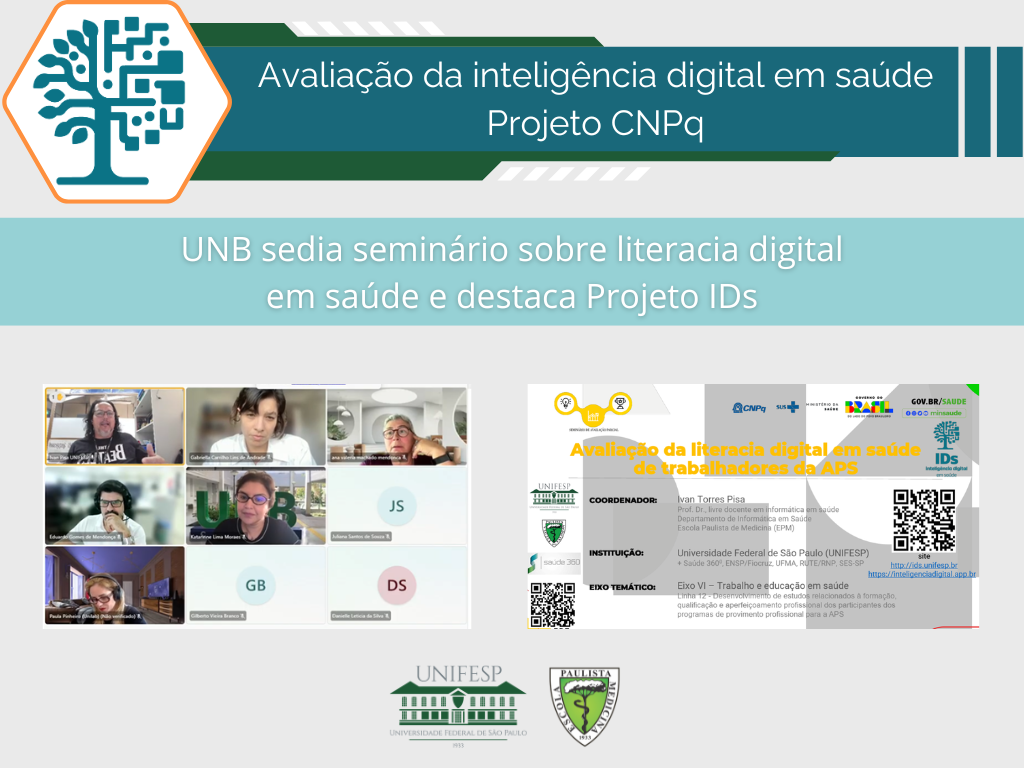 UNB sedia seminário sobre literacia digital em saúde e destaca Projeto IDs
